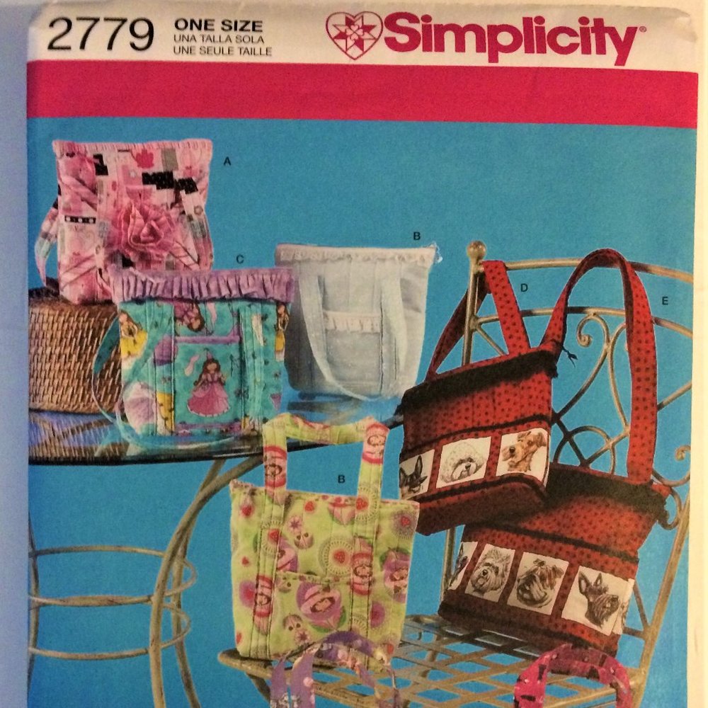 Simplicity Pattern #2779 Girls Bags